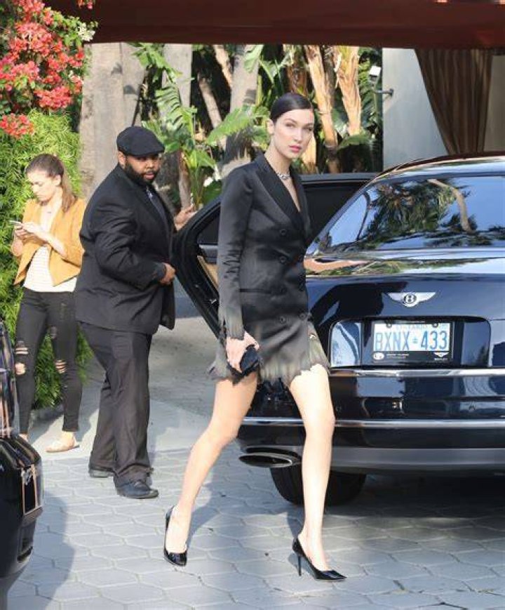Bella Hadid With Her Bentley Mulsanne