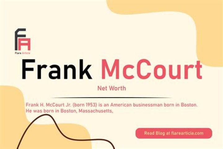 Frank McCourt Net Worth- Frank Book (Source: Goodreads)