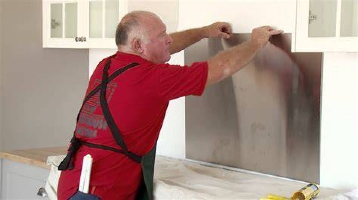 How do you install stainless steel backsplash?