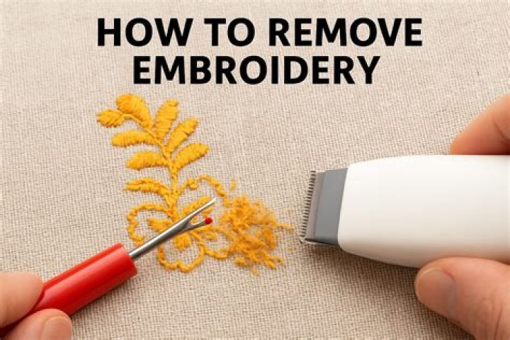 How do you remove embroidery at home?