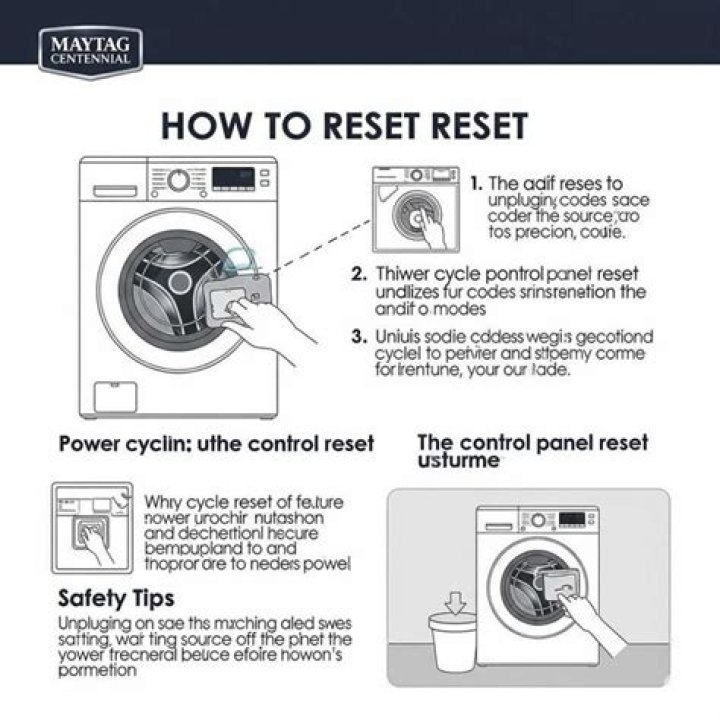 How do you reset a Maytag Centennial washing machine?