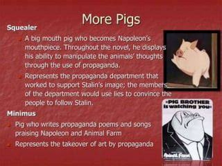 How does squealer represent propaganda?
