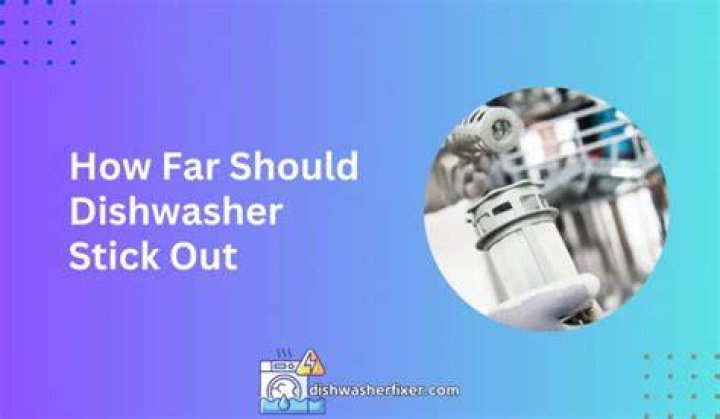 How far does a dishwasher stick out?