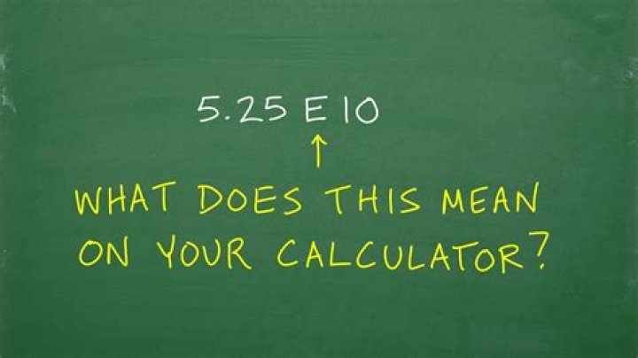 What does 2e10 mean on a calculator?