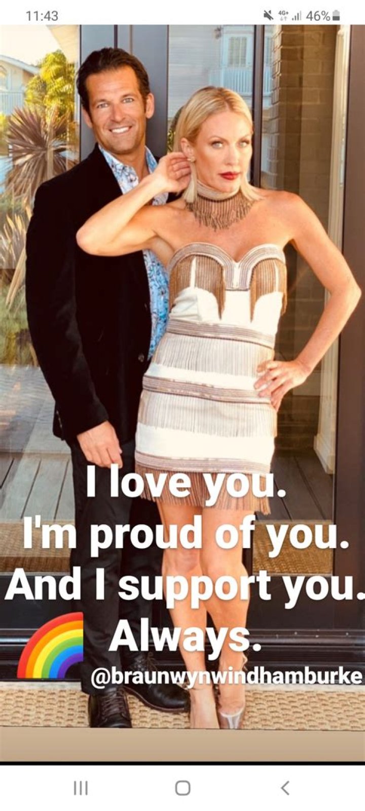Why Braunwyn Windham-Burke should not return to RHOC as per friend Gina Kirschenheiter? How did Braunwyn celebrated her 43rd birthday?